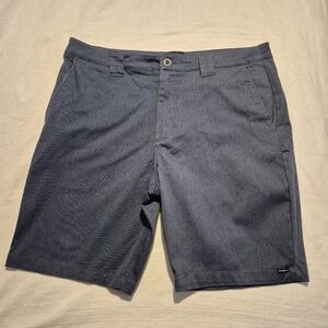 O'Neill men's size 36 blue slate flat front shorts, VGUC